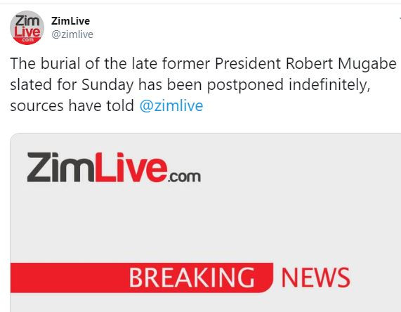 Les obsèques de Robert Mugabe seraient reportées sine die !