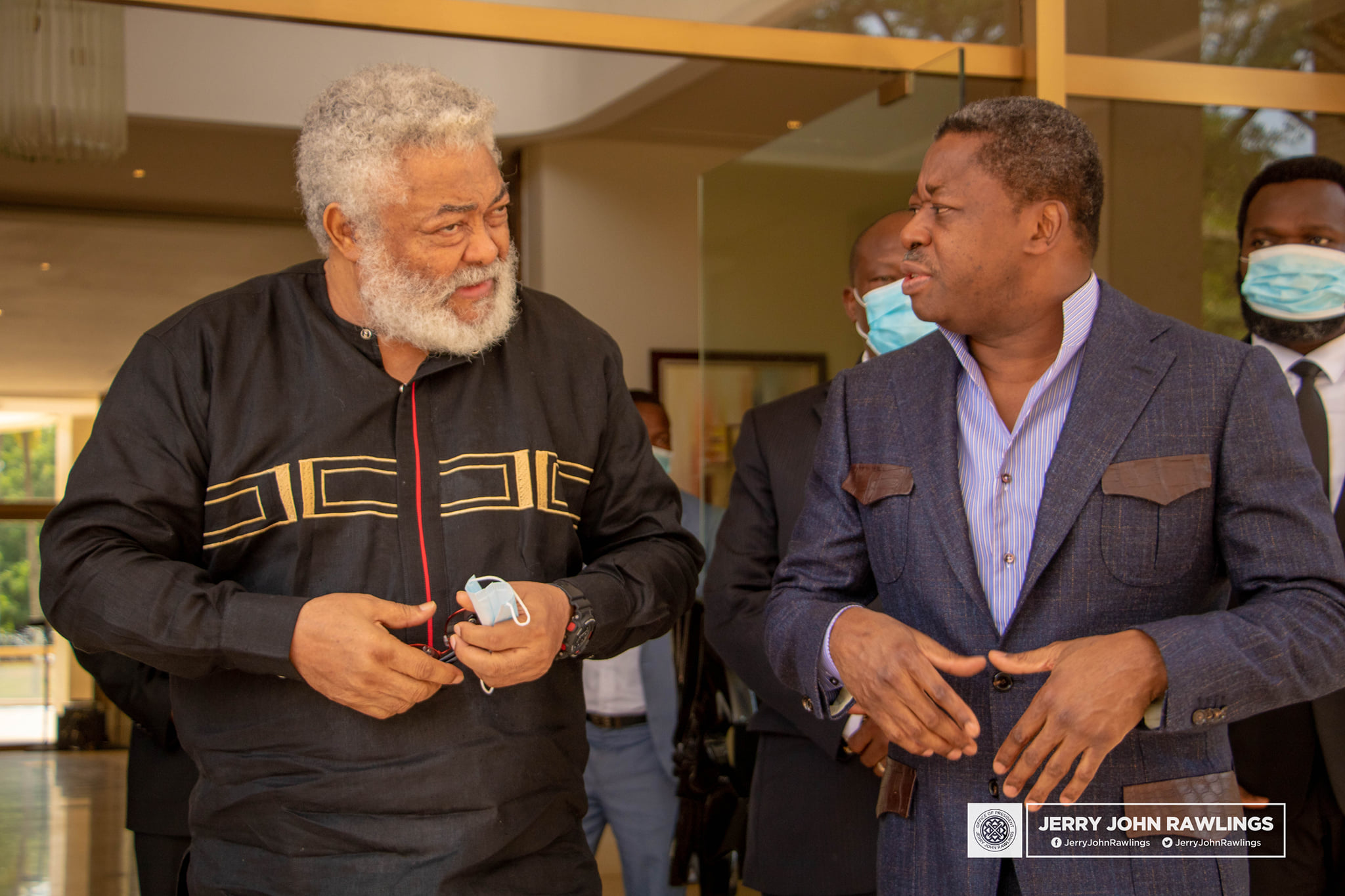 Togo / Ghana : JJ Rawlings chez Faure Gnassingbé (photos)