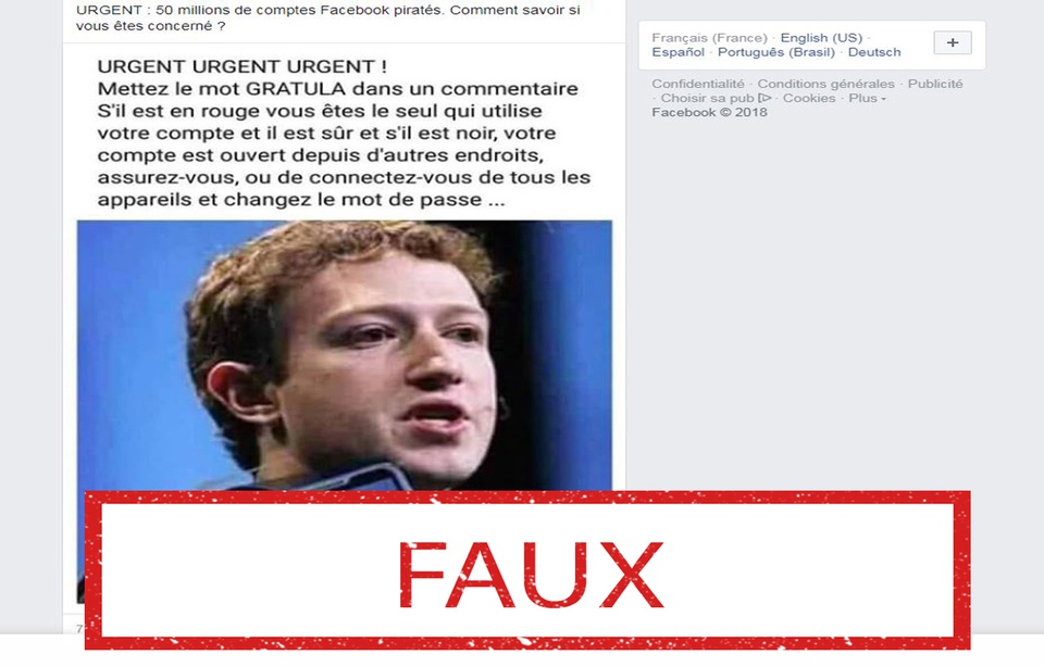 Facebook: ne vous faites pas avoir par cette prétendue astuce…