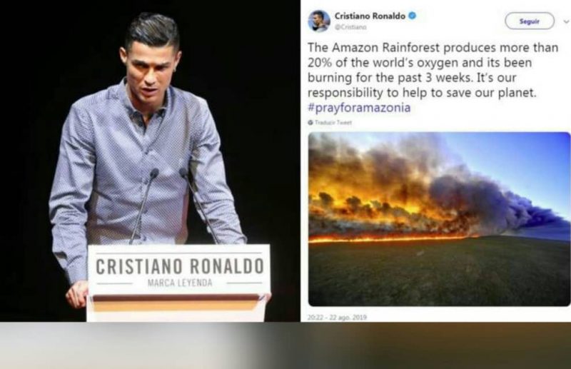 Incendie en Amazonie : Cristiano Ronaldo appelle à l’aide