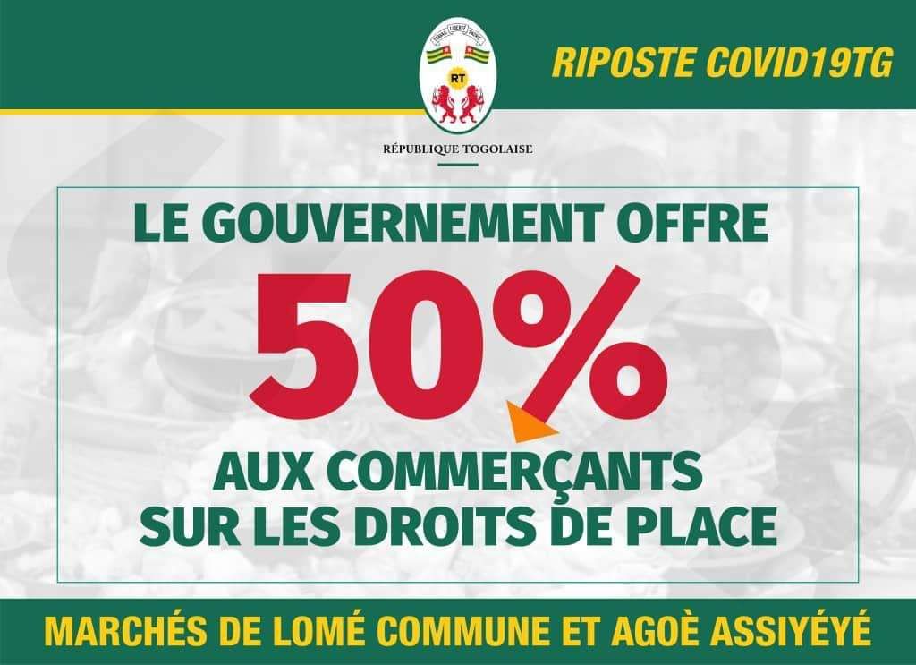 Togo / Commerce : réduction de 50 % sur les droits de place dans les marchés de Lomé et Agoè Assiyéyé
