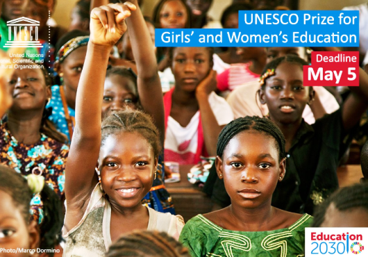 Appel à candidatures pour le Prix UNESCO de l’éducation des filles et des femmes