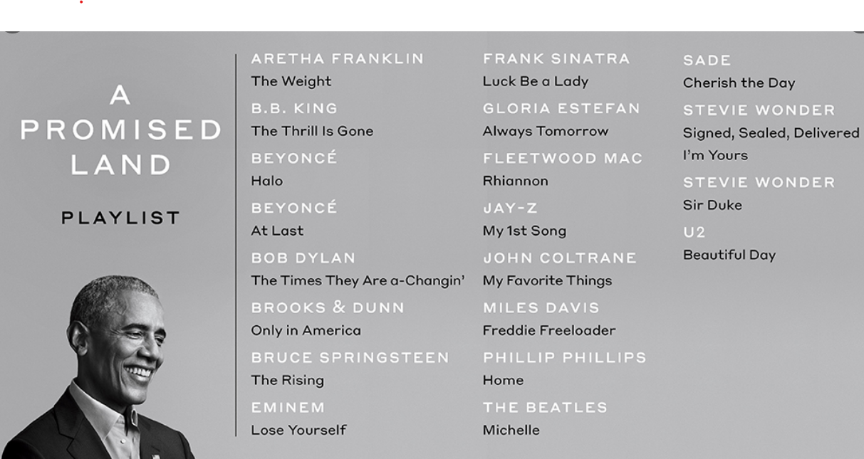 Barack Obama : voici la playlist des morceaux qui ont rythmé sa présidence