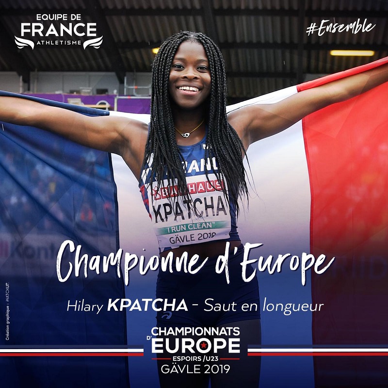 Championnats d’Europe espoirs : la Franco-Togolaise Hilary Kpatcha décroche la médaille d’or en saut en longueur