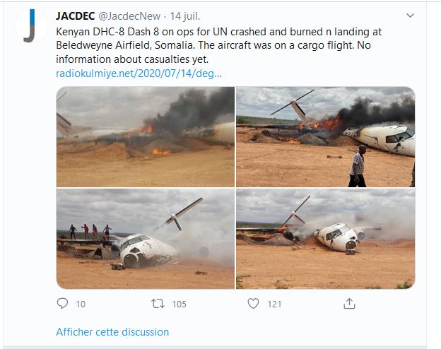 Crash d’un avion-cargo de l’ONU en Somalie, des ânes accusés