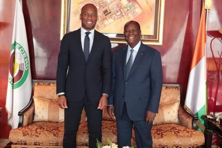 Didier Drogba chez le Président Alassane Ouattara, ce qu’ils se sont dit
