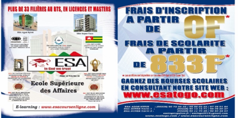 ESA : une école de formation de qualité confirmée ; un bilan largement satisfaisant pour l’année écoulée