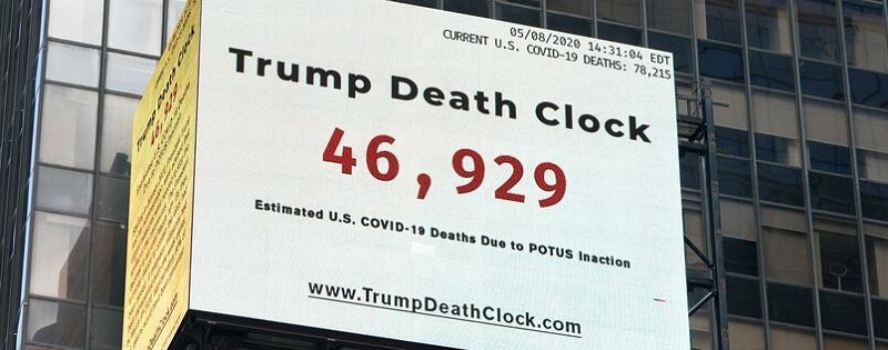 Etats-Unis : une horloge de la mort dénonce les morts évitables dus au coronavirus