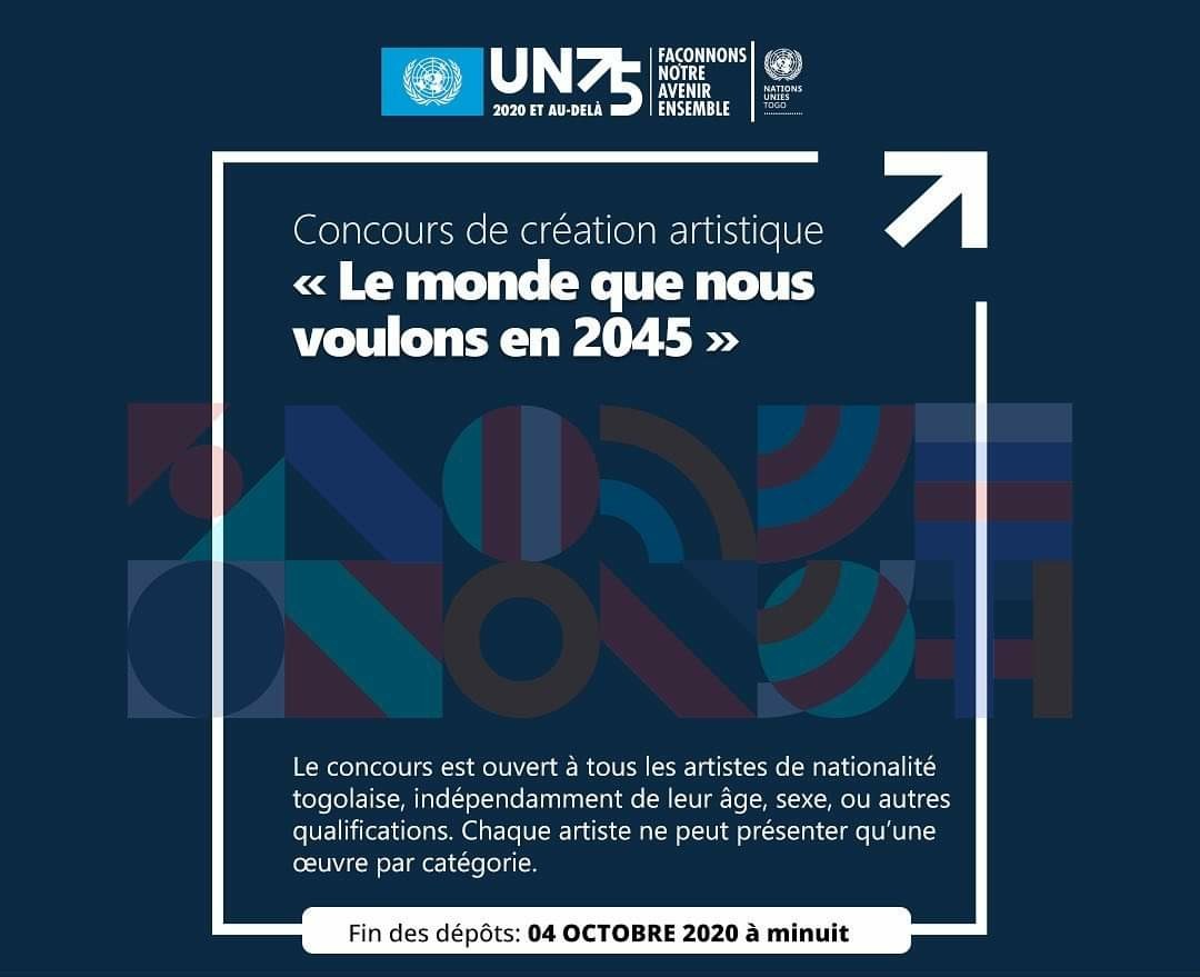 Togo / UN75 : appel à candidatures pour un concours de création artistique sur le monde de demain