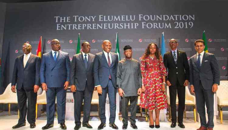 Fondation Tony Elumelu : 5 Présidents Africains s’engagent pour l’emplois et l’autonomisation des jeunes