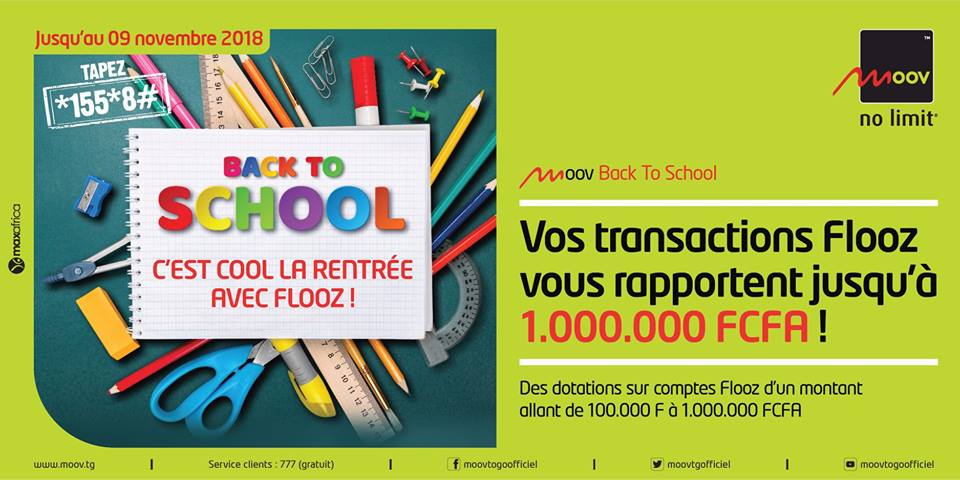 Moov Togo lance la promo ‘Back To School’ pour récompenser les utilisateurs de Flooz