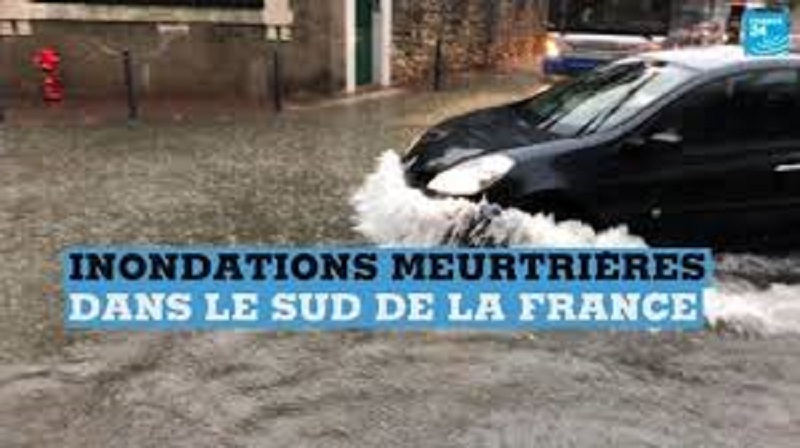 France : De fortes inondations font des dégâts dans le Sud de la France