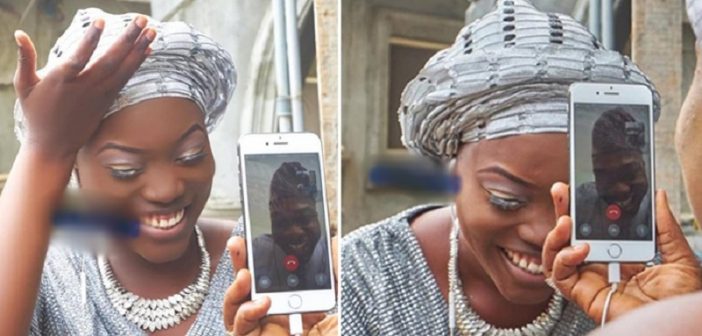 Insolite: une Nigériane épouse son fiancé vivant aux USA via un appel vidéo