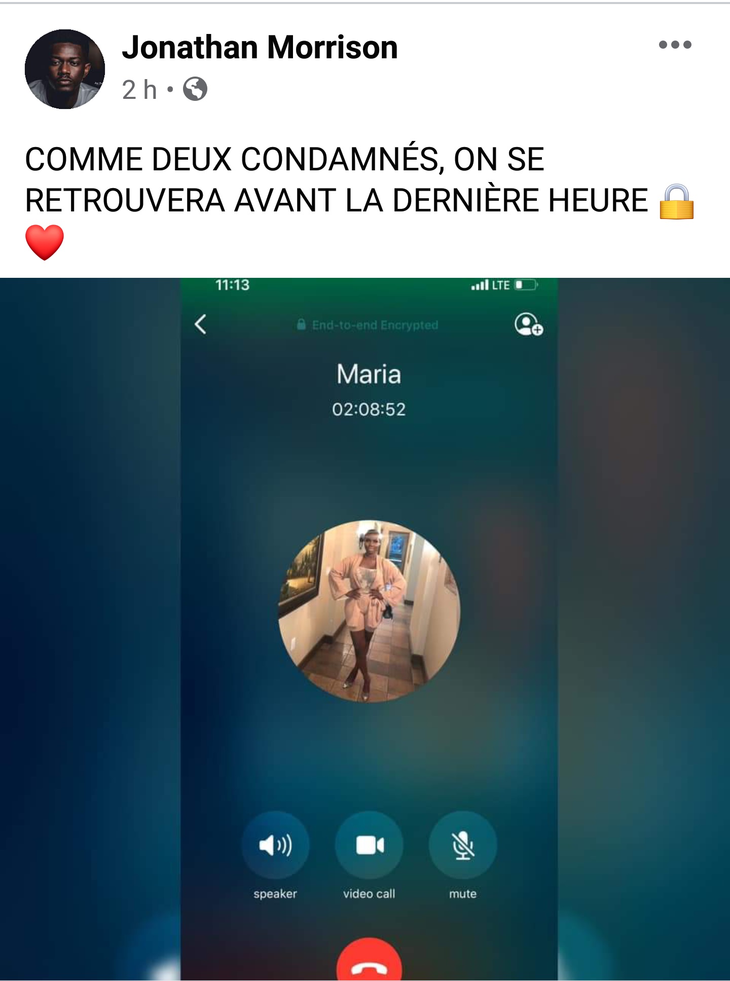 Jonathan Morrison demande pardon à Maria Mobil après leur rupture (photos)