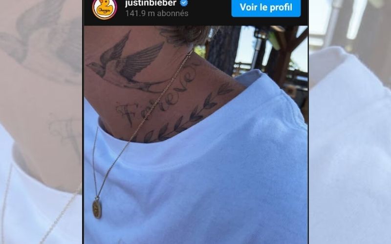 Justin Bieber : son nouveau tatouage dans le cou fait l’unanimité