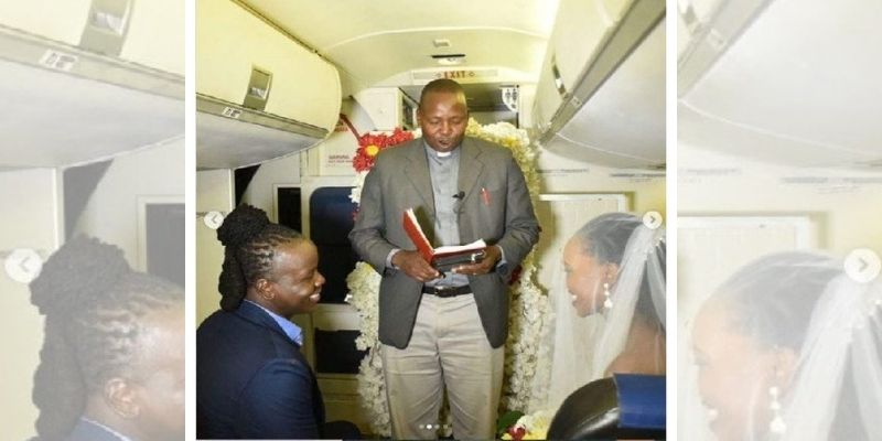 Kénya : les images d’un mariage scellé dans un avion secouent les réseaux sociaux (photos)