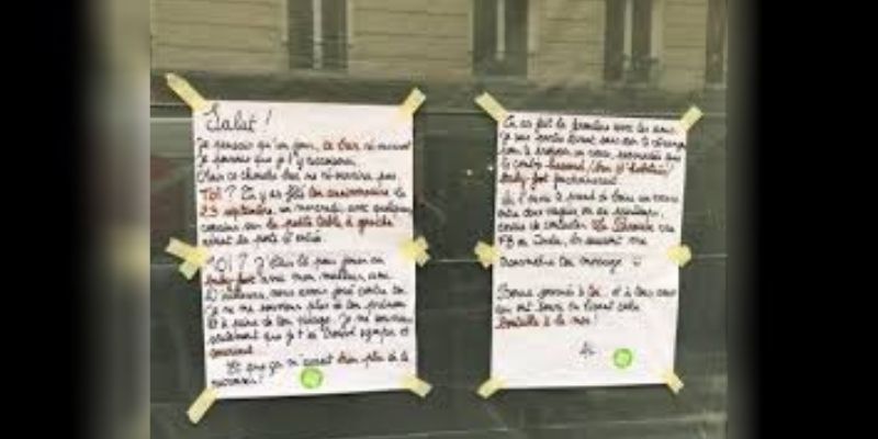 L’appel touchant d’une femme sur la devanture d’un bar fermé pour retrouver son crush