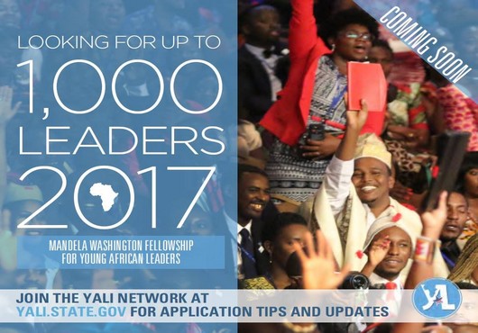 Les candidatures au Mandela Washington Fellowship 2017 sont ouvertes