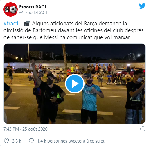 FC Barcelone : Messi sur le départ, les supporters réclament la tête de Bartomeu !