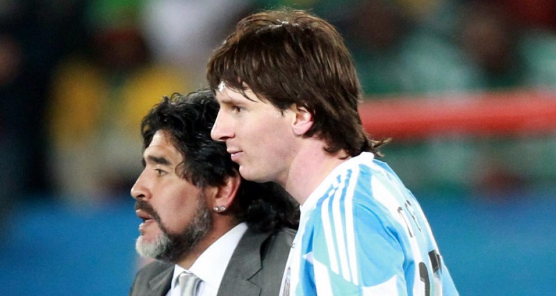 Lionel Messi pleure Diego Maradona
