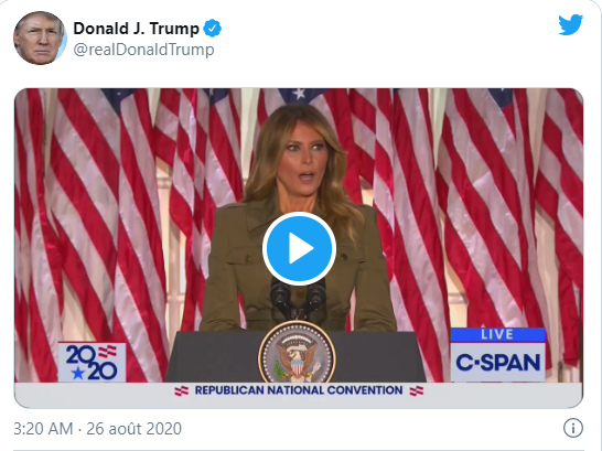 Présidentielle américaine : Mélania, la First Lady, réclame « 4 ans de plus » pour Donald Trump