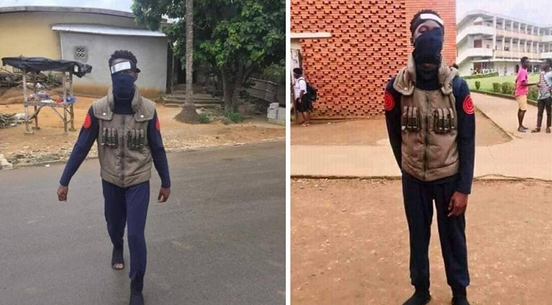 [Photo] Il se prend pour des personnages des BD Naruto, Spiderman …et fait le buzz à Abidjan