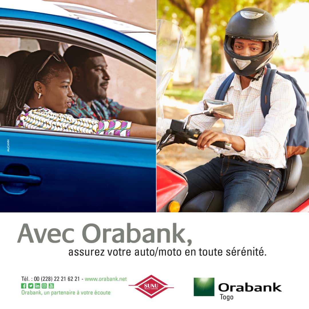 Orabank Togo lance « Assurance Auto/Moto » pour accompagner les conducteurs d’automobiles, tricycles et motos