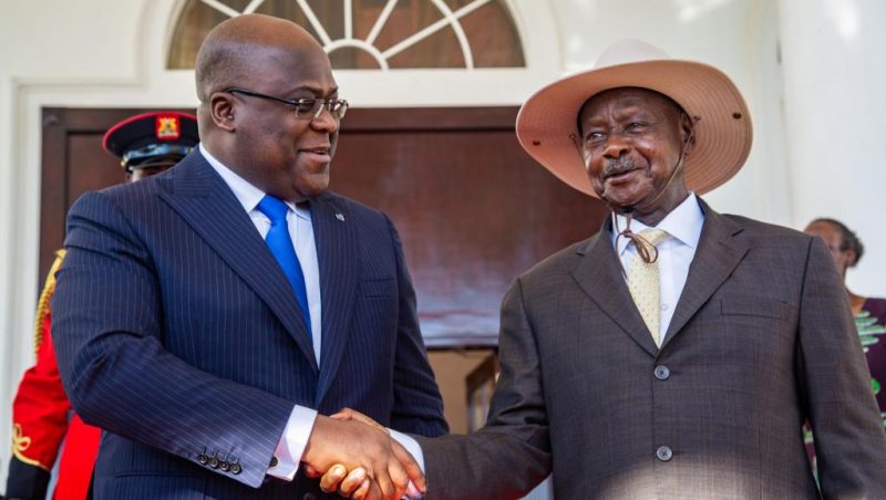 Ouganda : Tshisekedi reçu en grande pompe par Museveni