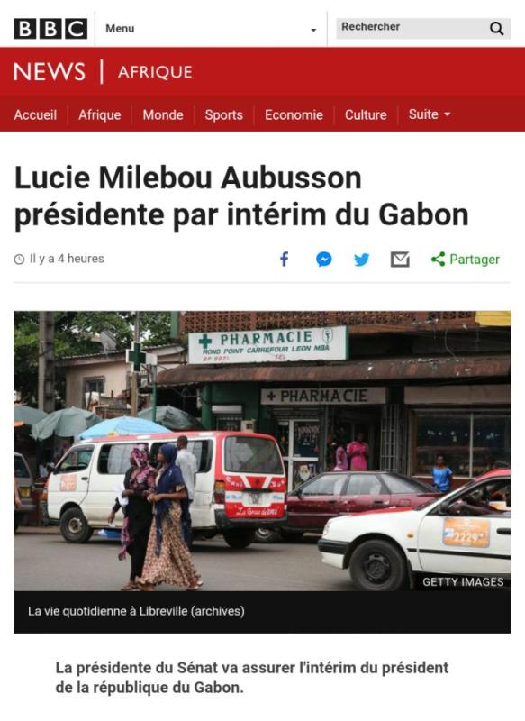 Remplacement d’Ali Bongo à la tête du Gabon : l’énorme bourde de la BBC ce jeudi matin