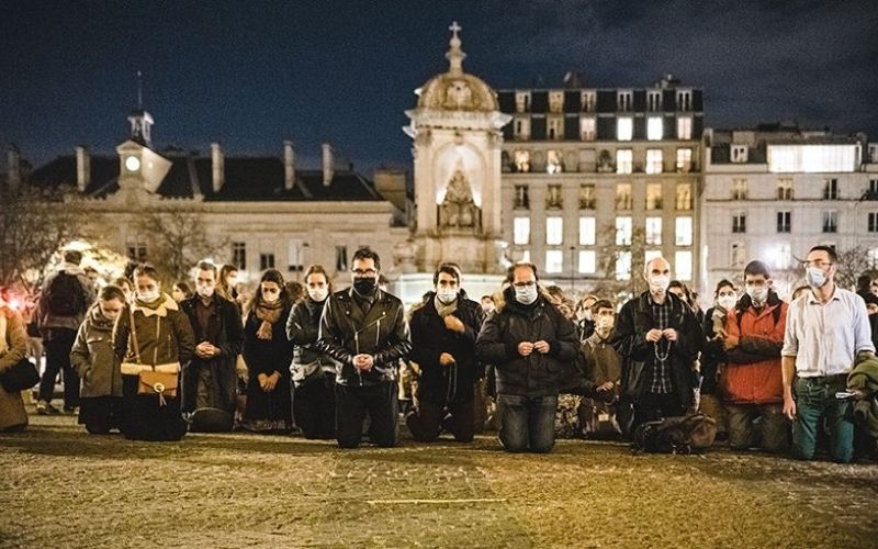 France / Reconfinement : des catholiques manifestent à nouveau