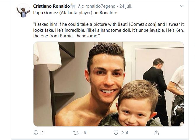 Cristiano Ronaldo : le surnom cocasse donné à CR7 par le capitaine de l’Atalanta Bergame