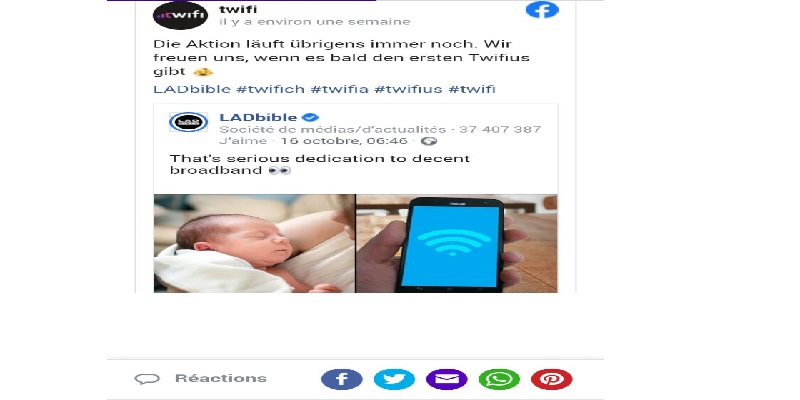 Suisse : un couple appelle son enfant « Twifia » pour avoir du wifi gratuit