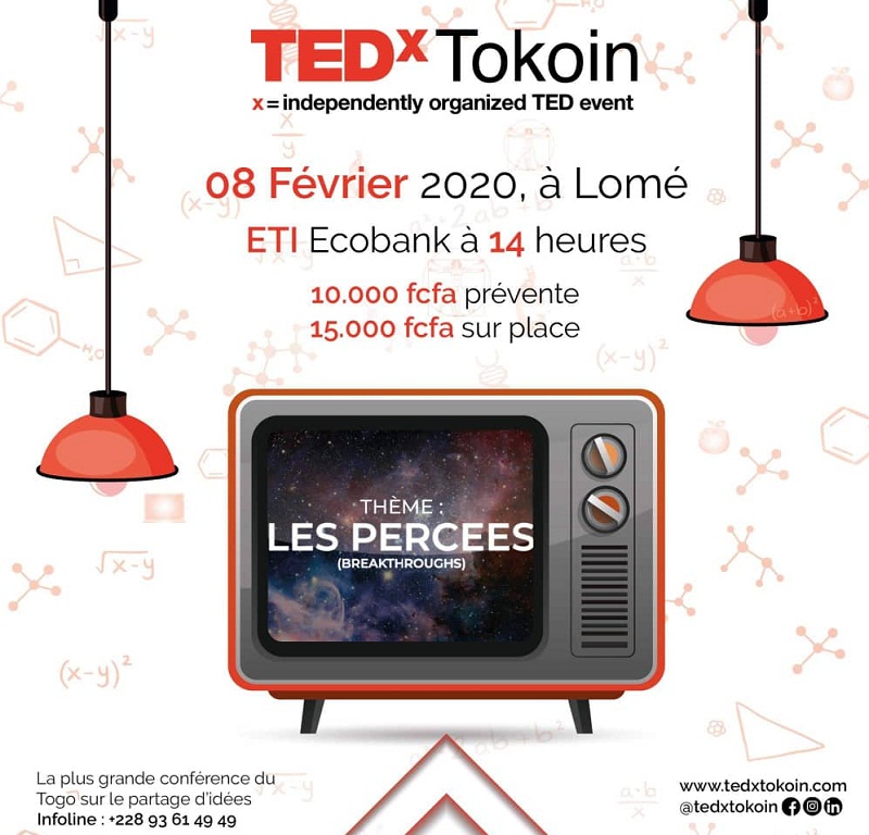 TEDxTokoin 2020 : la plus grande conférence sur le partage d’idées annonce ses couleurs à Lomé