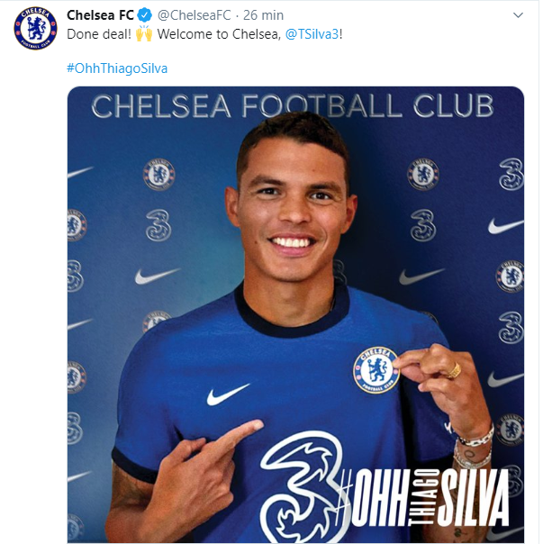 Mercato : Thiago Silva à Chelsea, c’est fait (officiel)