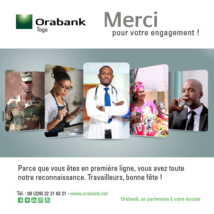 Togo / 1er mai : le  message  d’Orabank