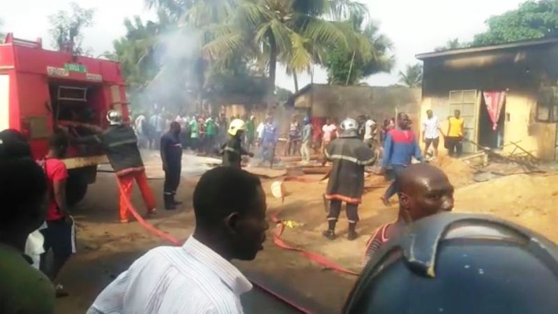 Togo-Lomé: une maison décimée par les flammes ce jeudi 7 février à Agoènyivé Logopé