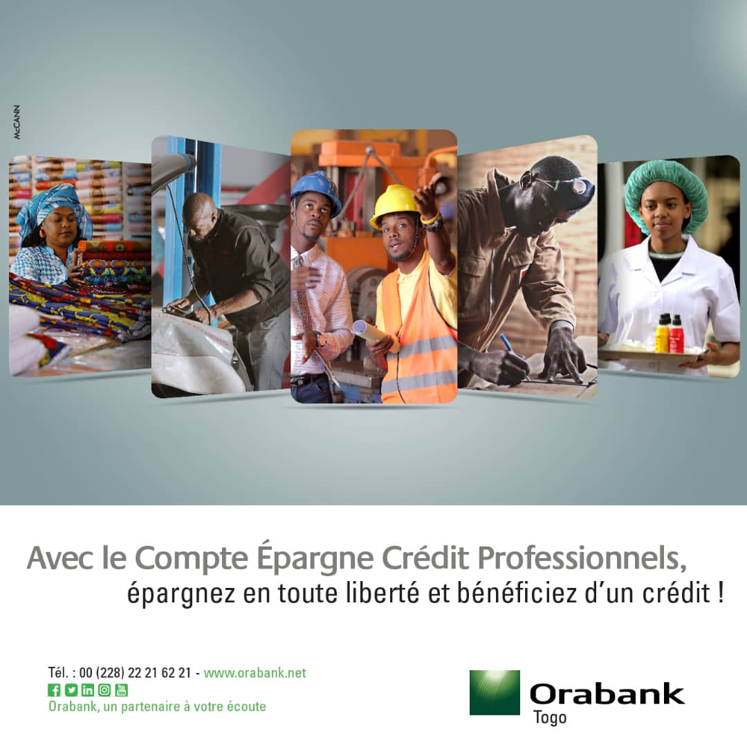 Togo : Orabank lance le Compte Épargne Crédit Professionnels