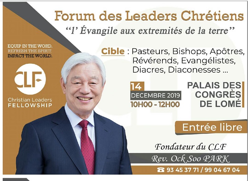 Togo : le Forum des Leaders Chrétiens annoncé pour ce 14 décembre