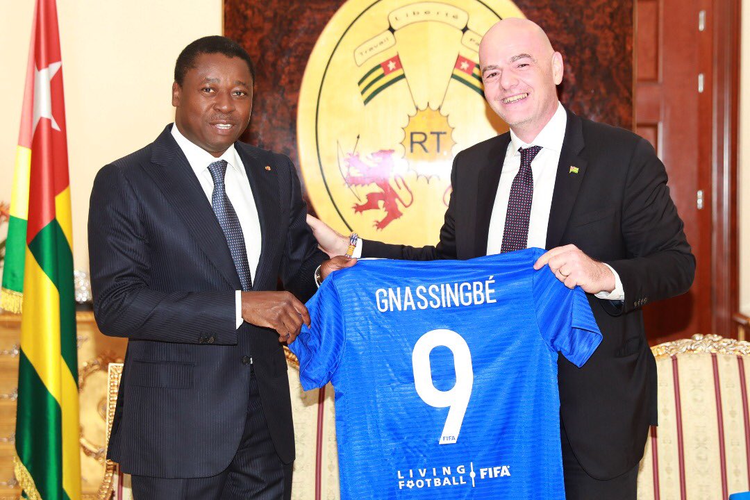Togo : rencontre entre le Président Faure E. Gnassingbé et Gianni Infantino ce mercredi 9 janvier…voici le sujet abordé