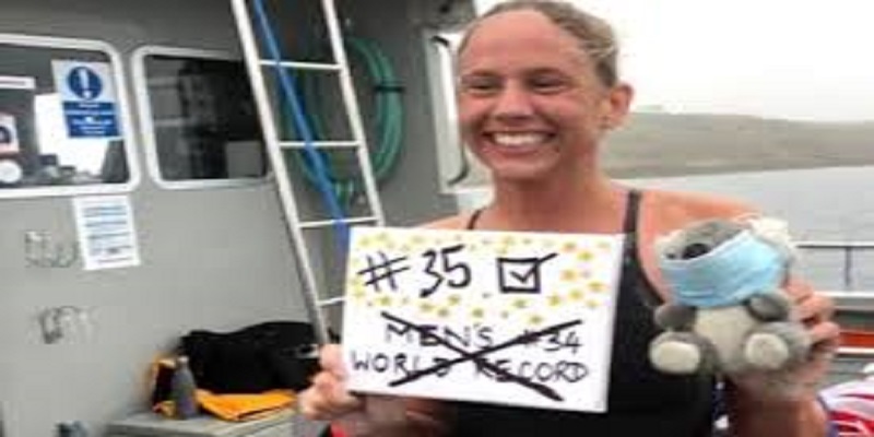 Une Australienne bat le record masculin du nombre de traversées de la Manche
