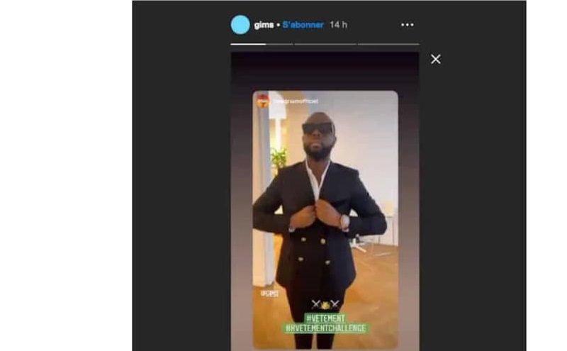 «Vêtement challenge» : Gims se lance et fait réagir la toile