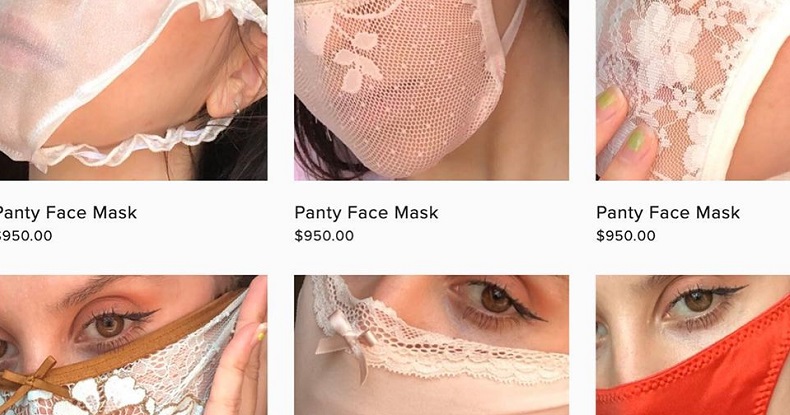 [Photos] Elle transforme ses propres culottes en masques faciaux et les vend à 570.000 fcfa l’unité