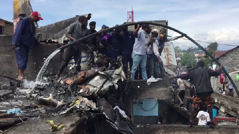[Vidéos] Les premières images du crash de ce dimanche en RDC