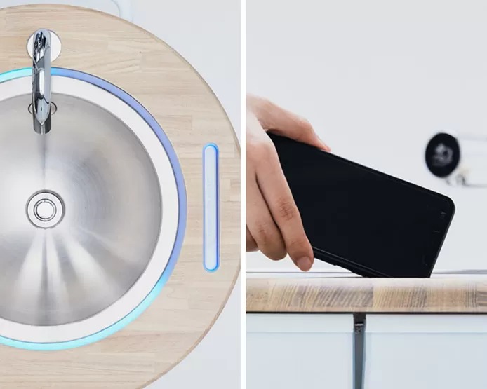 Ce lavabo high tech lave les smartphones