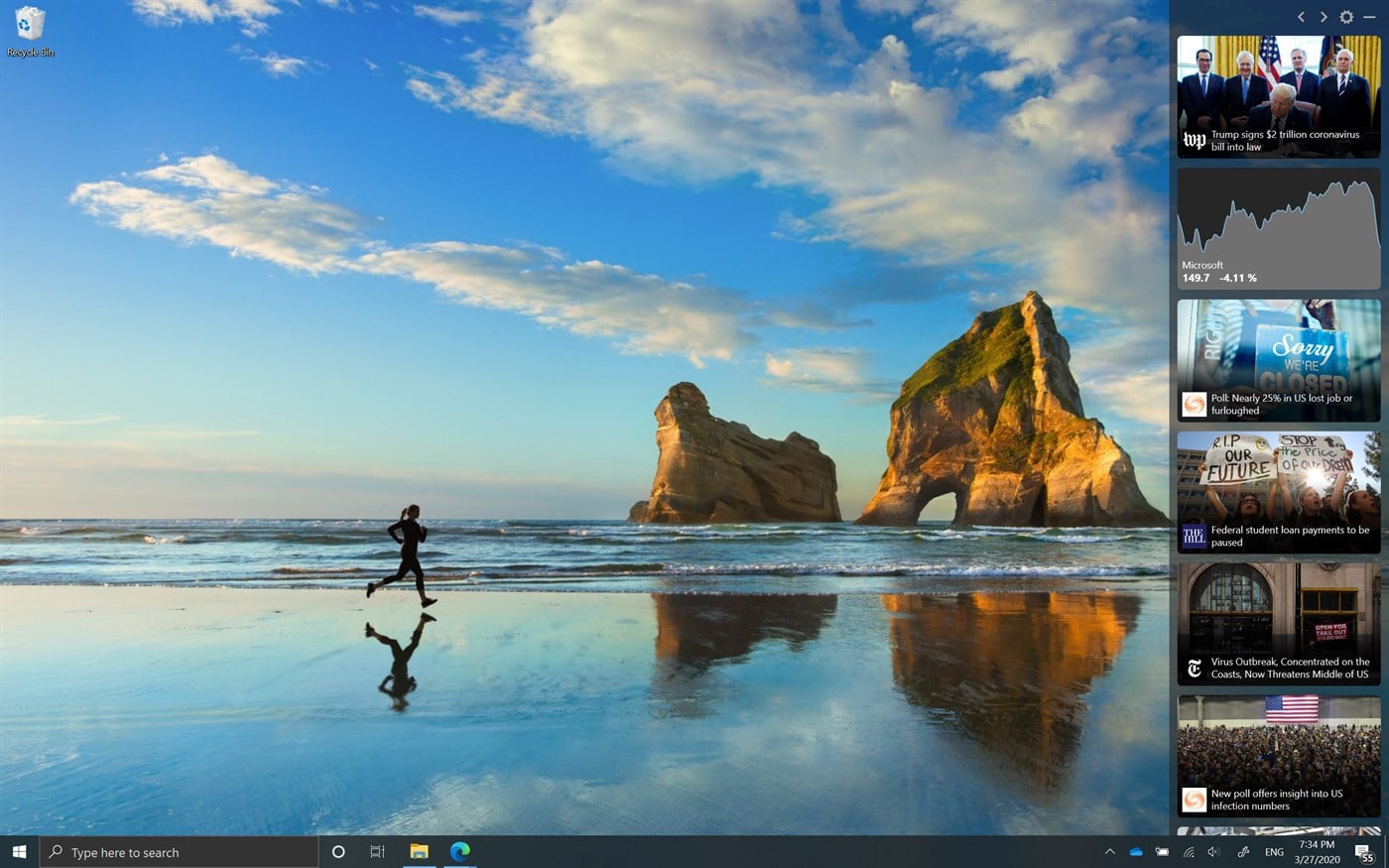 Windows 10 : Microsoft relooke le Bureau de manière étonnante avec la News Bar