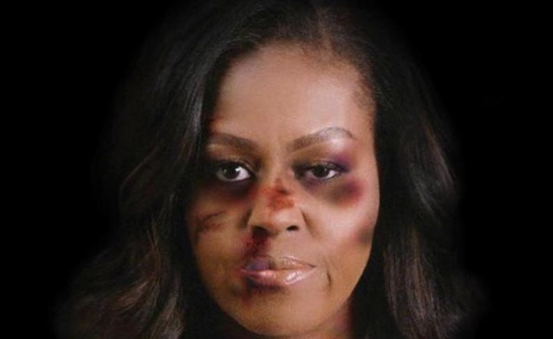 Ces photos choc de Michelle  Obama et Brigitte Macron pour dénoncer les   violences faites aux femmes
