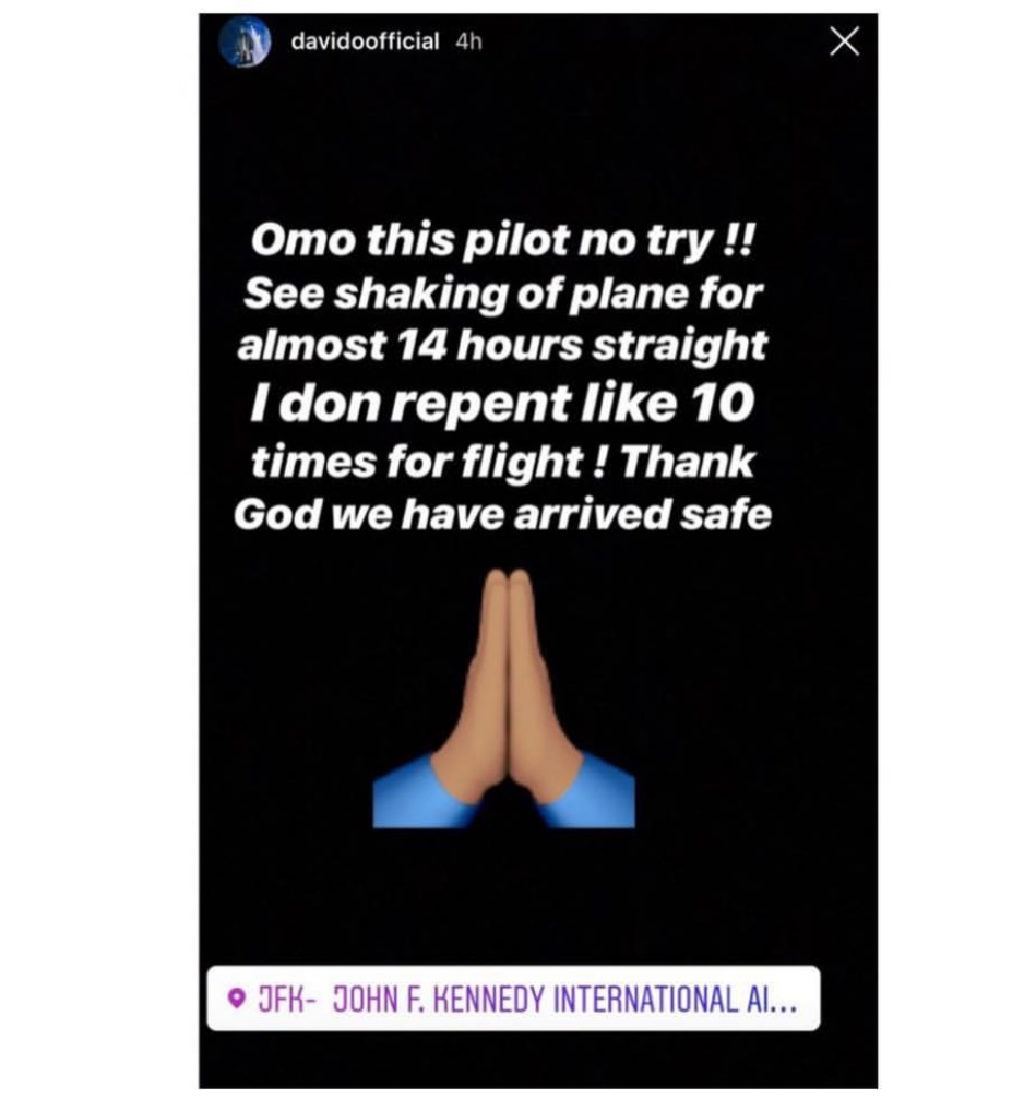 La star nigériane Davido échappe à un crash d’avion (Photo)