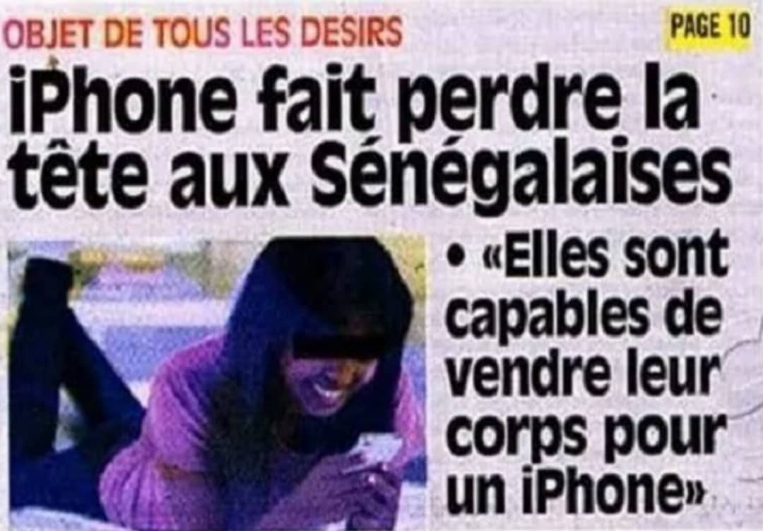 « iPhone fait perdre la tête aux Sénégalaises », la publication du quotidien ‘L’Obs’ qui crée la polémique