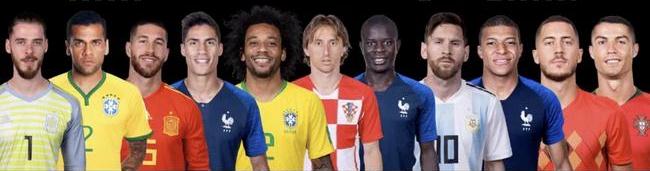 Après The Best FIFA 2018, voici à quoi ressemble le onze type de l’instance mondiale