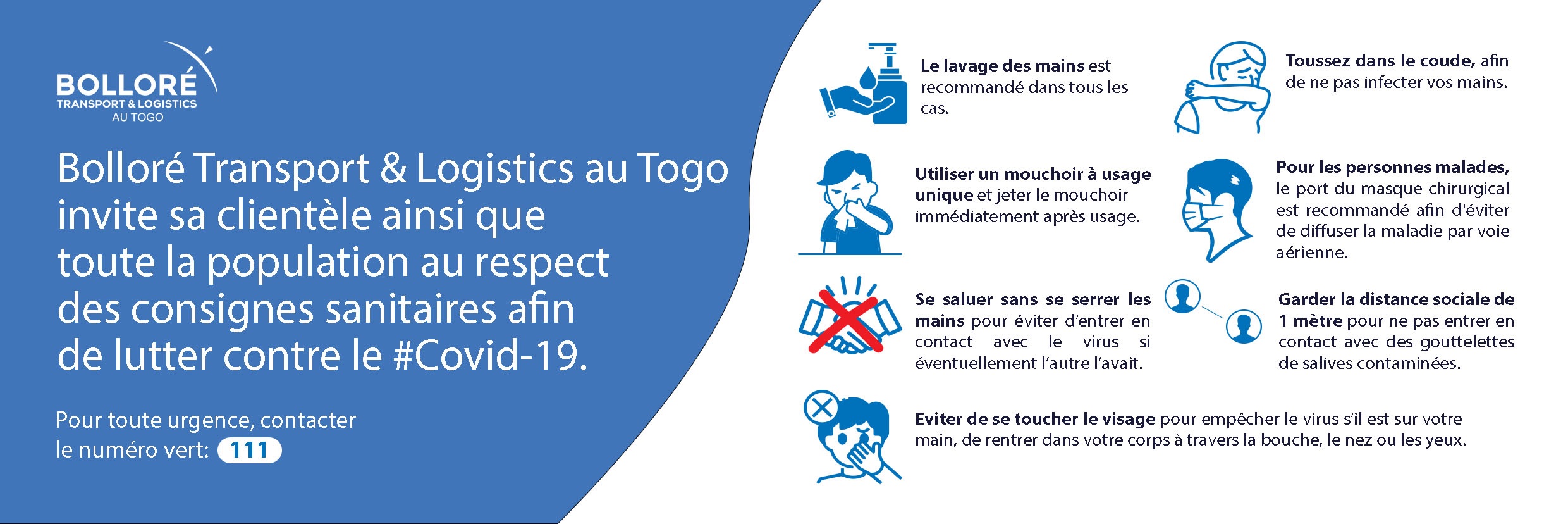 Face au Covid-19, TOGO TERMINAL invite sa clientèle à privilégier sa solution de facturation en ligne